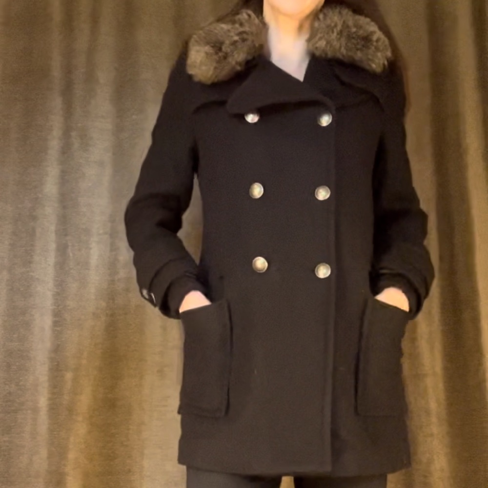 Aritzia Wool Peacoat ~ Community ~ Sz Small ~ Rare Find